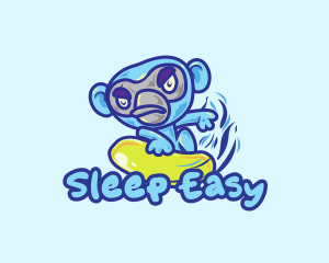 Monkey Water Surfer  logo design