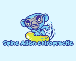 Monkey Water Surfer  logo design