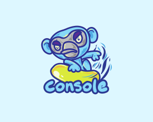 Monkey Water Surfer  logo design