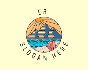 Sea - Nature Mountain Beach logo design