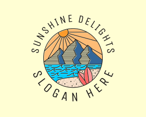 Sunshine - Nature Mountain Beach logo design