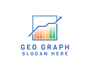 Statistics Graph Accounting logo design