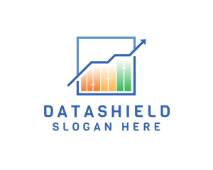 Statistics Graph Accounting logo design