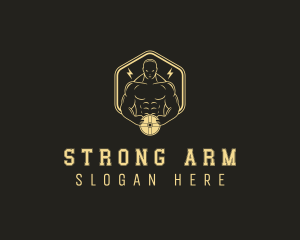 Strong Man Gym logo design