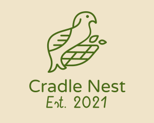 Green Bird Nest  logo design