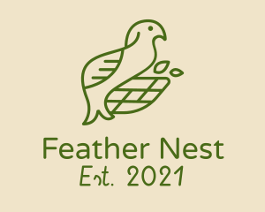 Green Bird Nest  logo design