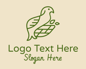 Green Bird Nest  Logo