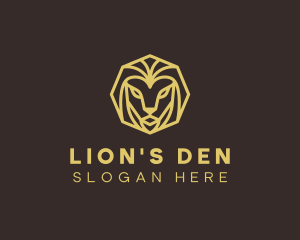 Geometric Lion Mane logo design