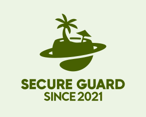 Seaside - Coconut Resort Planet logo design