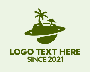 Resort - Coconut Resort Planet logo design
