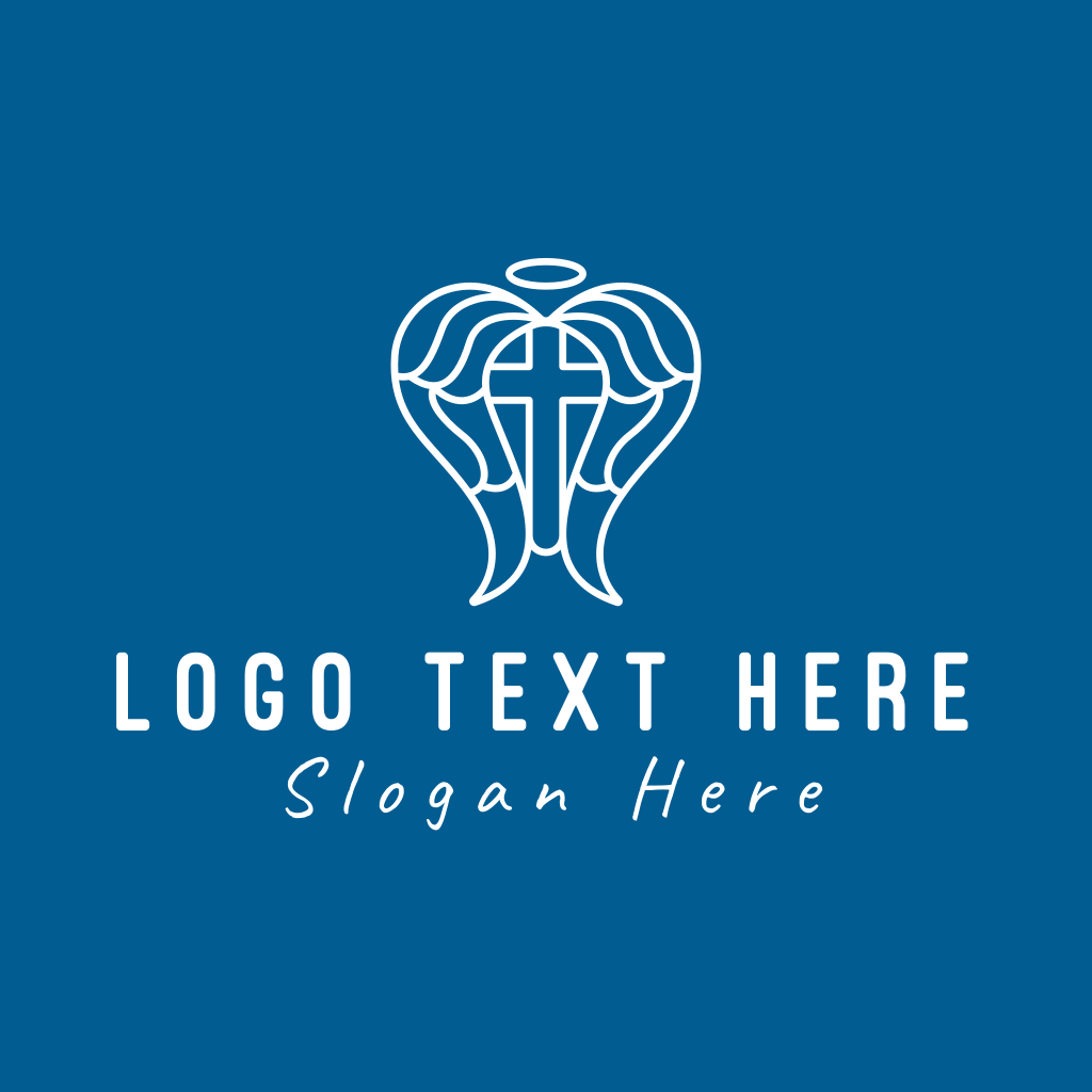 Holy Crucifix Angel Wings Logo | BrandCrowd Logo Maker