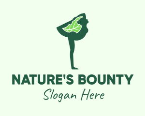 Natural Yoga Pose logo design