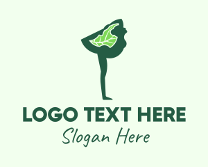 Healthy Living - Natural Yoga Pose logo design