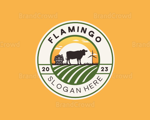 Cow Animal Ranch Logo