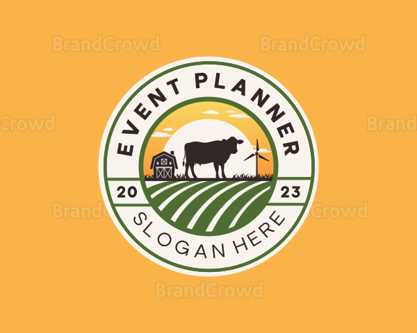 Cow Animal Ranch Logo