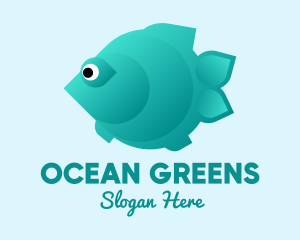 Green Pet Flatfish  logo design