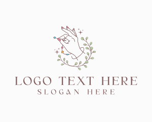 Needle - Hand Sewing Beads logo design