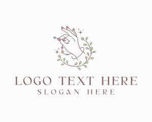 Sewing - Hand Sewing Beads logo design