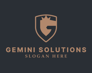 Shield Crown Security logo design