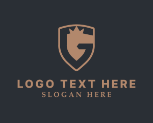 Protection - Shield Crown Security logo design