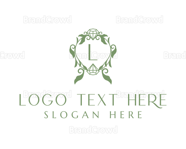 Diamond Jeweler Wreath Logo