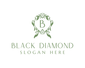 Diamond Jeweler Wreath logo design