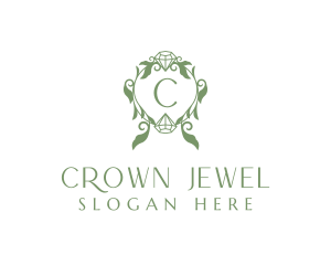 Diamond Jeweler Wreath logo design