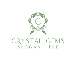 Diamond Jeweler Wreath logo design