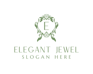 Diamond Jeweler Wreath logo design