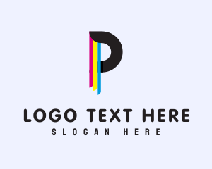 Dtg - Colorful Paint Letter P logo design