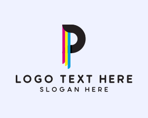 Dtg - Colorful Paint Letter P logo design