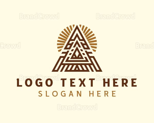 Ethnic Mayan Pyramid Logo