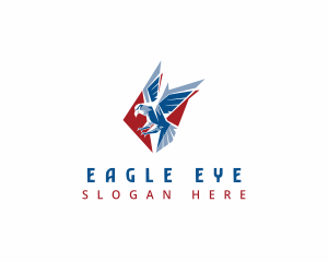 Patriotic American Eagle logo design