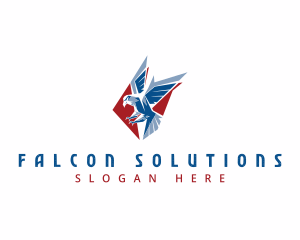 Patriotic American Eagle logo design