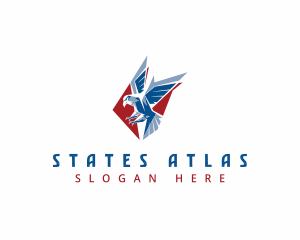 Patriotic American Eagle logo design