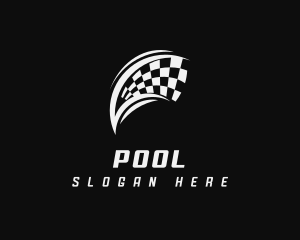 Swoosh Racing Flag Logo