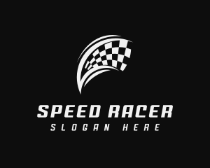 Swoosh Racing Flag logo design