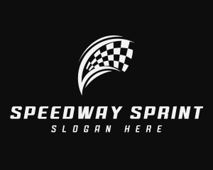 Swoosh Racing Flag logo design