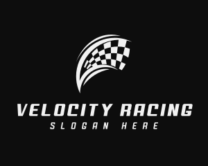 Swoosh Racing Flag logo design