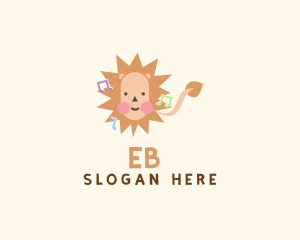 Baby - Cute Lion Musical logo design