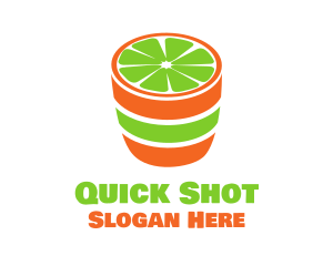 Shot - Lime Shot Drink logo design