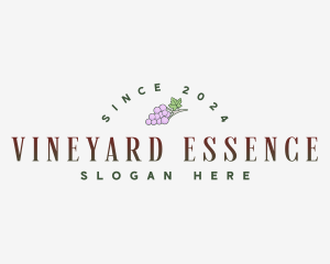 Winery Grape Fruit logo design