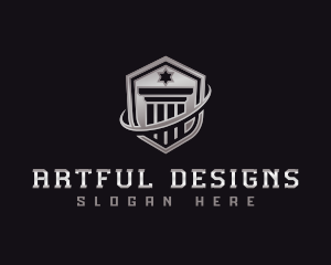 Shield Column Security logo design