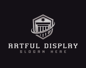 Shield Column Security logo design