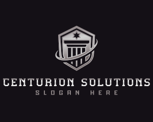 Shield Column Security logo design