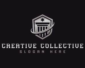 Shield Column Security logo design