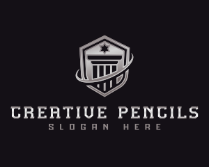 Shield Column Security logo design