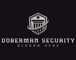 Shield Column Security logo design