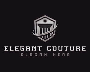 Shield Column Security logo design