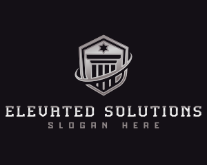 Shield Column Security logo design